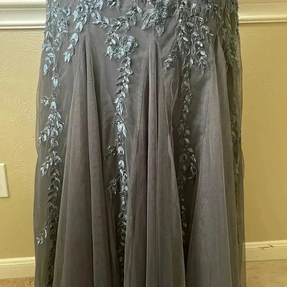 JJs House Charcoal Lace Maxi Dress - Picture 3 of 9